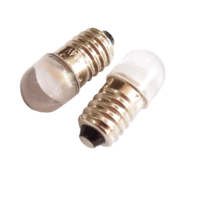 Light Bulb E10 Base Miniature Glass LED DC Office Indicator Bulb 1W 360 Degree Beam Angle Dimmable