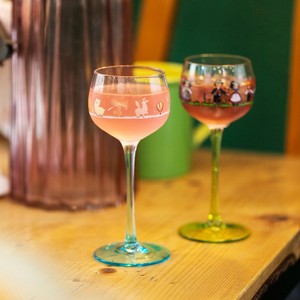 Verres à vin miniatures uniques, décoratifs, colorés, vert et bleu, en forme de petites <span class=keywords><strong>personnes</strong></span> - Product Image 2