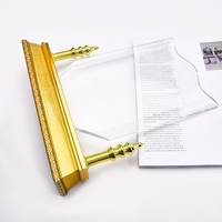 Fabricant professionnel Plaque Base dorée Creative Trophée en cristal massif Fine Workmanship Glass Awards
