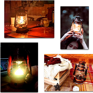 Lampe à kérosène suspendue en métal avec mèche en coton d'extérieur, résistante au vent, avec abat-jour en verre - Product Image 5