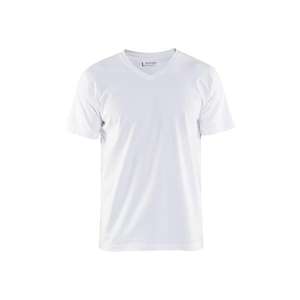 BLAKLADER - 336010291000XL T-<b>Shirt</b> with V-Neck <b>White</b> - EAN 7330509602232 <b>WORK</b> T-<b>SHIRTS</b> AND POLO <b>SHIRTS</b> - Product Image 1