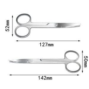 Tijeras de acero inoxidable con punta redonda para cortar cinta para párpados dobles y cinta para realce de párpados; tijeras experimentales para - Product Image 2