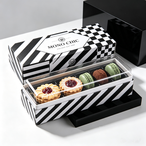 <span class=keywords><strong>Boîte</strong></span> <span class=keywords><strong>à</strong></span> pain en kraft écologique avec fenêtre transparente pour l'emballage de desserts, gâteaux et pâtisseries, vente en gros - Product Image 2