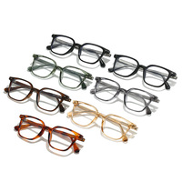 Nouvelle mode étudiant léger carré pleine jante unisexe Anti lumière bleue lunettes TR cadre myopie cadre