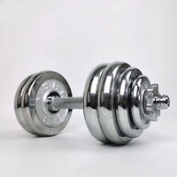Équipement de musculation, haltères réglables chromés, plaques de 10 kg, 15 kg, 20 kg, 30 kg, 50 kg, 55 kg, haltères chromés, ensemble de poids pour haltères à vendre