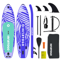 Planche de paddle gonflable InflaToGo 10'6 tout usage en PVC Drop Stitch, écologique et légère, avec pompe, aileron et kit de réparation pour adolescents