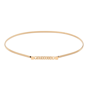 CITURONES Cinturón elástico de metal con hebilla de cadena para mujer, cinturón de moda ajustado de 1 cm para vestidos y conjuntos - Product Image 2