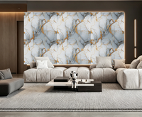 Autocollant mural en vinyle imperméable à l'eau, texture marbre, écologique, 0,6x3m, à coller soi-même, pour chambre à coucher, salon, hôtel, cuisine