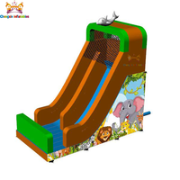 Nouveau style 2022 : Parc de trampolines gonflables en PVC pour enfants, thème animalier orange, éducatif et amusant, idéal pour les centres commerciaux