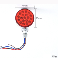 Nouvelle lampe de position latérale LED ronde bicolore 12V 24V pour camion, avec modes clignotant et fixe, feu de dégagement et d'avertissement pour remorque