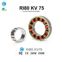 Moteur CC sans balais RI80 V2.0 à arbre creux de 40,5 mm à faible effet de recul pour robot collaboratif