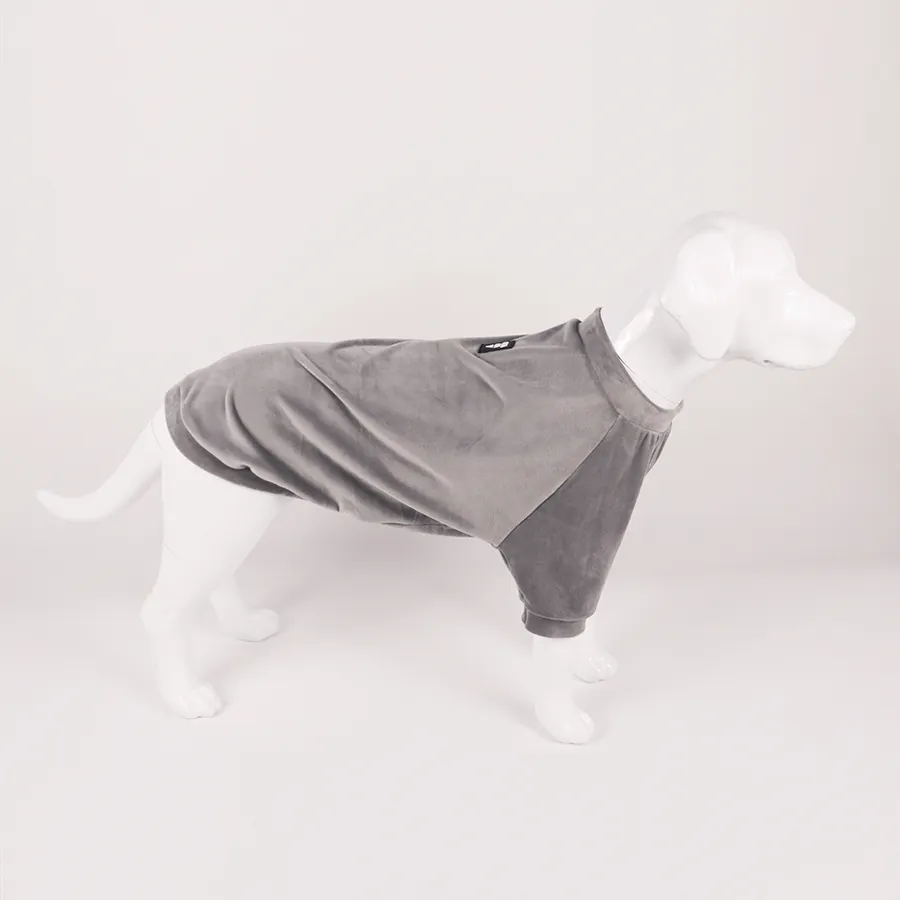 Venta al por mayor por encargo de alta calidad perro ropa para mascotas primavera otoño cómodo moda terciopelo pulóver ropa de casa