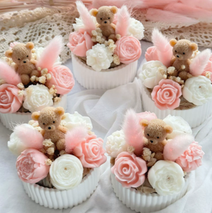 Candela Profumata a Forma di Orsacchiotto con Ali d'Angelo per Baby Shower, Compleanni, Matrimoni, Decorazioni per la Casa, Bestseller Transfrontaliero - Product Image 2
