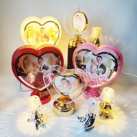Belle conception LED cadre Photo nouvelle lampe de table LED cadre Photo anniversaire mariage cadeau personnalisé en plastique lampe à LED cadre Photo