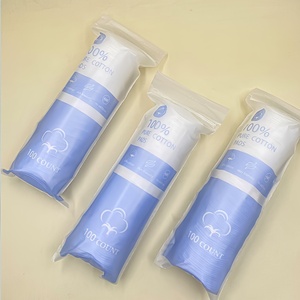 100% <span class=keywords><strong>coton</strong></span> biologique doux absorbant 100 pièces <span class=keywords><strong>coton</strong></span> <span class=keywords><strong>démaquillant</strong></span> tampons étiquette personnalisable rond visage yeux tampons nettoyants - Product Image 6