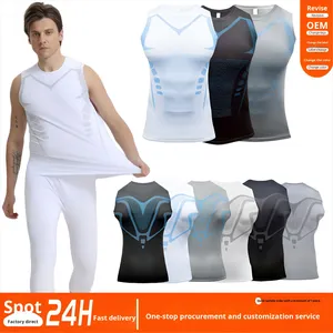 <b>Mens</b> Performance Compression Tank Tops Ultra Compressive Moisture-Wicking, Breathable Quick-Dry <b>Base</b> <b>Layer</b> Sleeveless Vest - Product Image 3