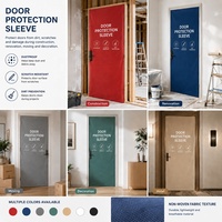 Protège-porte imprimé sur mesure OEM ODM, housse de protection écologique réutilisable en non-tissé pour la construction et la rénovation