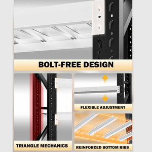 Estanterías de almacén de acero de servicio medio ajustables de metal personalizadas Estantes de almacenamiento de servicio pesado para apilamiento industrial y de fábrica - Product Image 2