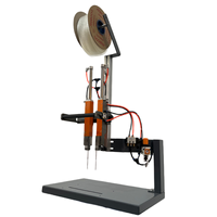 Máquina semiautomática neumática de doble cilindro para fabricar grapas elásticas sin cuchilla, para metal y madera