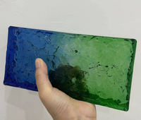 Bloc de verre cristallin brillant, brique de verre transparente, couleurs personnalisées, décoration de cloison, brique de verre solide pour la décoration de fenêtres et d'escaliers