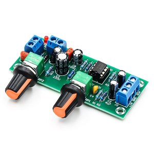 Placa de preamplificador de subwoofer de 10-24V de alimentación única, con filtro de paso bajo y control de tono, placa frontal terminada - Product Image 1