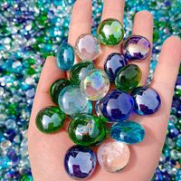 Fabricants Vente en gros Perles plates multicolores en pierre de verre ignifugé pour foyer de décoration