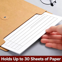 Enveloppe de classement en papier kraft paysage, A4 et A5, vierge, épaisse, pour documents, appels d'offres et contrats, en stock