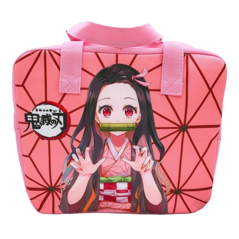 Готов к отправке, персонализированная мультяшная многоразовая портативная Термосумка для обеда с изображением рассеянных демонов для школы и работы