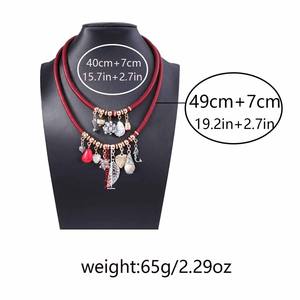 Collier pendentif géométrique poisson perle en alliage rétro tendance 2 pièces - Product Image 2