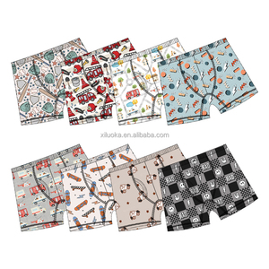 Vente en gros de shorts de sous-vêtements confortables en fibre de bambou pour enfants boxers imprimés respirants pour garçons avec taille élastique Boutique Collection - Product Image 1