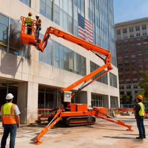 Plataforma de trabajo de elevación de tijera hidráulica sobre orugas de China de 6M, elevador de tijera sobre orugas autopropulsado para todo terreno - Product Image 5