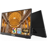 Écran LCD portable de 15,6 pouces, rapport de contraste 1200:1, angle de vision de 178 degrés, HDR avec HDMI Type C pour les bureaux professionnels et l'usage domestique