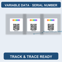 Autocollant de sécurité personnalisé avec code QR holographique, anti-contrefaçon, résistant à l'eau, en PET, inviolable, avec traçabilité