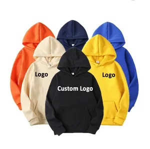 Nieuwe Mode Herfst Lange Mouw Fleece Hooded Straat Losse Solid Custom Unisex Casual Mannen Hoodie