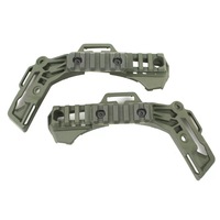 Accessoires de rail latéral pour casque pare-balles en plastique, matériau PA66, type MICH/PASGT/ACH, noir/vert/gris