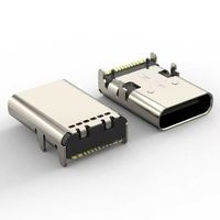 Conector de Cable Elante Tipo-C Hembra, Resistente al Agua, con Orificio para Tornillo, Material LCP, Temperatura de Funcionamiento -20C -80C