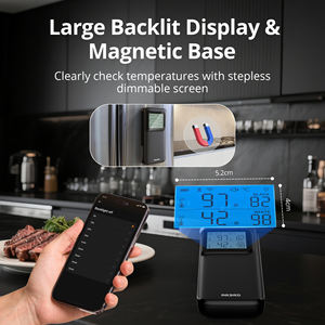 <span class=keywords><strong>Thermomètre</strong></span> à viande sans fil INKBIRD INT-12E-BW, <span class=keywords><strong>WiFi</strong></span> 5G et Bluetooth 5.4 double connexion 2 sondes avec 5 capteurs - Product Image 4