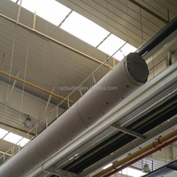 Tuyau de climatisation textile flexible industriel de forme carrée avec design graphique pour usine de production