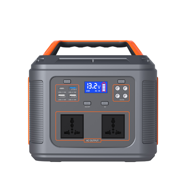 300W Portable Solar Power Station LiFePO4 Battery Pure Sine Wave Inverter RV Port Cigar Lighter for Camping Emergency Home Use