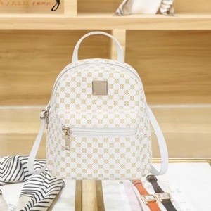 Printed Pink Women's <strong>Leather</strong> Waterproof Custom Logo <strong>Backpacks</strong> Shoulder Bag - Product Image 2