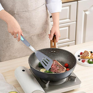 हल्के ग्रे सिलिकॉन स्पूटुला सेट गैर-स्टिक फ्लिप टर्नर गर्मी प्रतिरोधी डिशवॉशर सुरक्षित घर रसोई के बर्तन बेकिंग पेस्ट्री उपकरण - Product Image 5