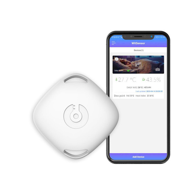 Sigmawit Wireless BLE Temperature Humidity Sensor with App Alarm Control Monitor Data Logger for Insulin Cooler