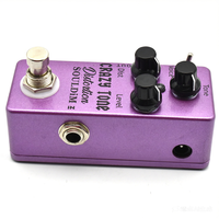 Pédale d'effet de guitare électrique professionnelle mini portable, distorsion, surcharge, delay, chorus, vibrato, en métal durable, fabriquée en Chine
