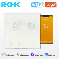 Thermostat intelligent RKHK WIFI pour chauffage au sol électrique et chaudière, compatible Alexa et Google App, contrôleur de température, cadre en plastique