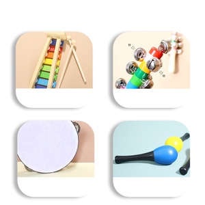 Ensemble d'instruments de percussion en bois en gros avec xylophone, maraca, clochette et tube sonore pour l'éducation musicale et le jeu des enfants - Product Image 5