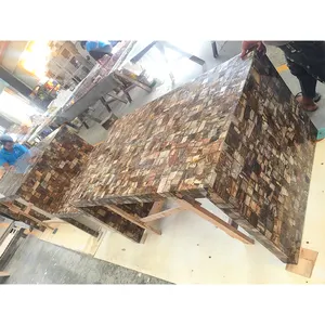 Tabelas de café de madeira natural pedra preciosa, preço de fábrica, bancada