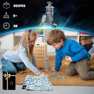 Blocs de construction robotiques Space Eagle en plastique, 40 pièces, modèle Spaceballs <span class=keywords><strong>Mega</strong></span> Maid, puzzles à assembler en petites particules - Product Image 4