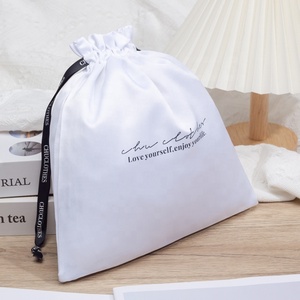 Özel Logo ile saten çanta, yumuşak saten toz torbası, yumuşak saten çanta toptan - Product Image 1