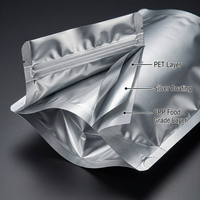 Sachet Doypack en aluminium transparent simple face avec logo personnalisé, haute barrière, en plastique laminé Mylar, pour emballage alimentaire de noix