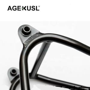 AGEKUSL Easy Wheel Cargo <span class=keywords><strong>Rack</strong></span> para Brompton Pikes 3 Sixty Royale <span class=keywords><strong>Bike</strong></span> Aleación de titanio Q <span class=keywords><strong>Mini</strong></span> Bicycle <span class=keywords><strong>Rack</strong></span> - Product Image 6